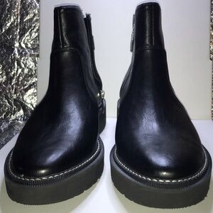 SOUL Naturalizer Men's Black Leather Chukka Zip Boots